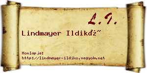 Lindmayer Ildikó névjegykártya